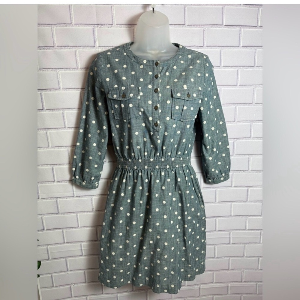 Brooks Brothers Polka Dot Chambray Shirt Dress Size 2
Blue Cotton Casual - Picture 16 of 16